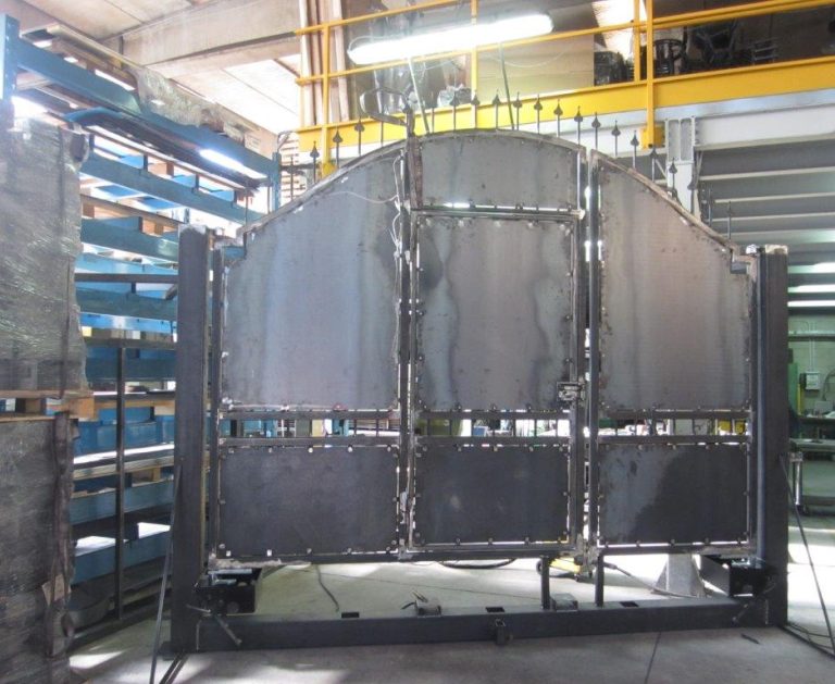 cancello in lavorazione